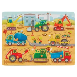 Farmyard Animals & Transportation Vehicles Peg Puzzles