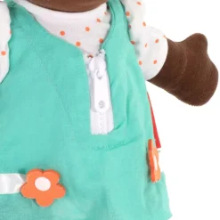 Fastening Learn To Dress Doll Female with Orange Headband