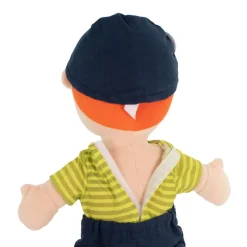 Fastening Learn To Dress Doll Male with Navy Hat and Glasses