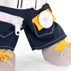 Fastening Learn To Dress Doll Male with Navy Hat and Glasses