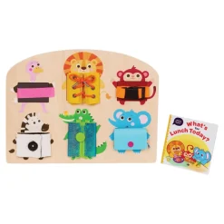 Fine Motor Learning Skills Activity Board Colorful Shapes & Engaging Textures