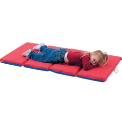 4-Fold 2" Germ Guard™ Folding Rest Mat Red/Blue Single