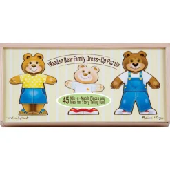 Friendly Bear Family Dress-Up Self Correcting Puzzle