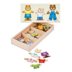 Friendly Bear Family Dress-Up Self Correcting Puzzle