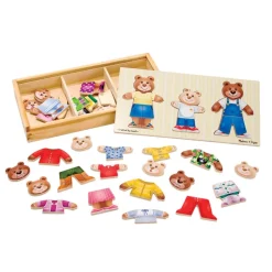 Friendly Bear Family Dress-Up Self Correcting Puzzle