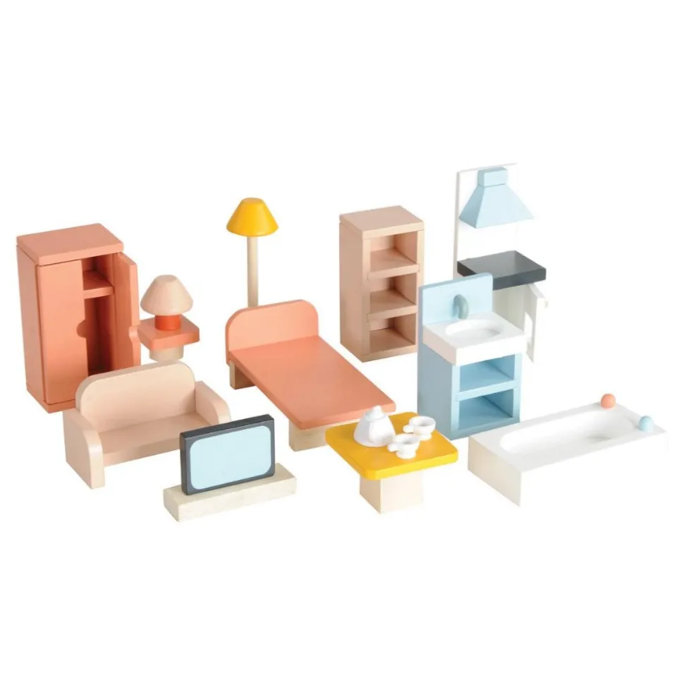 Furnished Wooden Classic Dollhouse