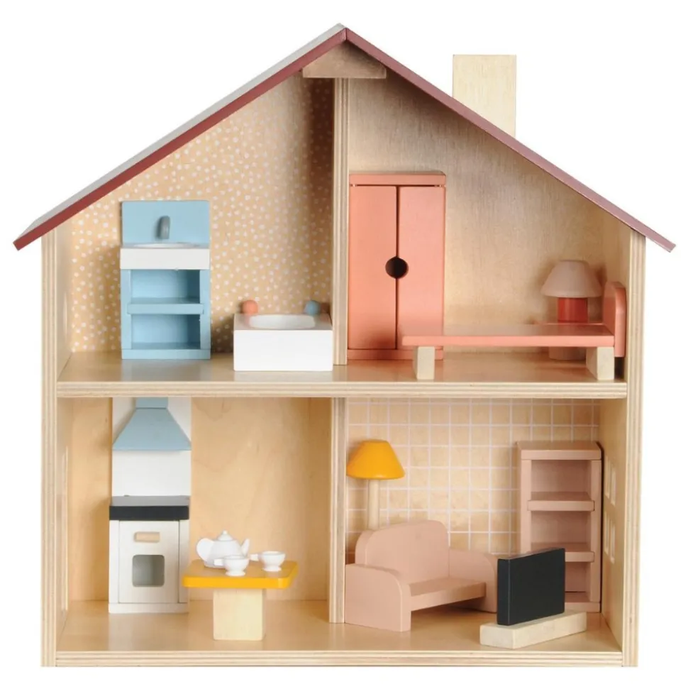 Furnished Wooden Classic Dollhouse