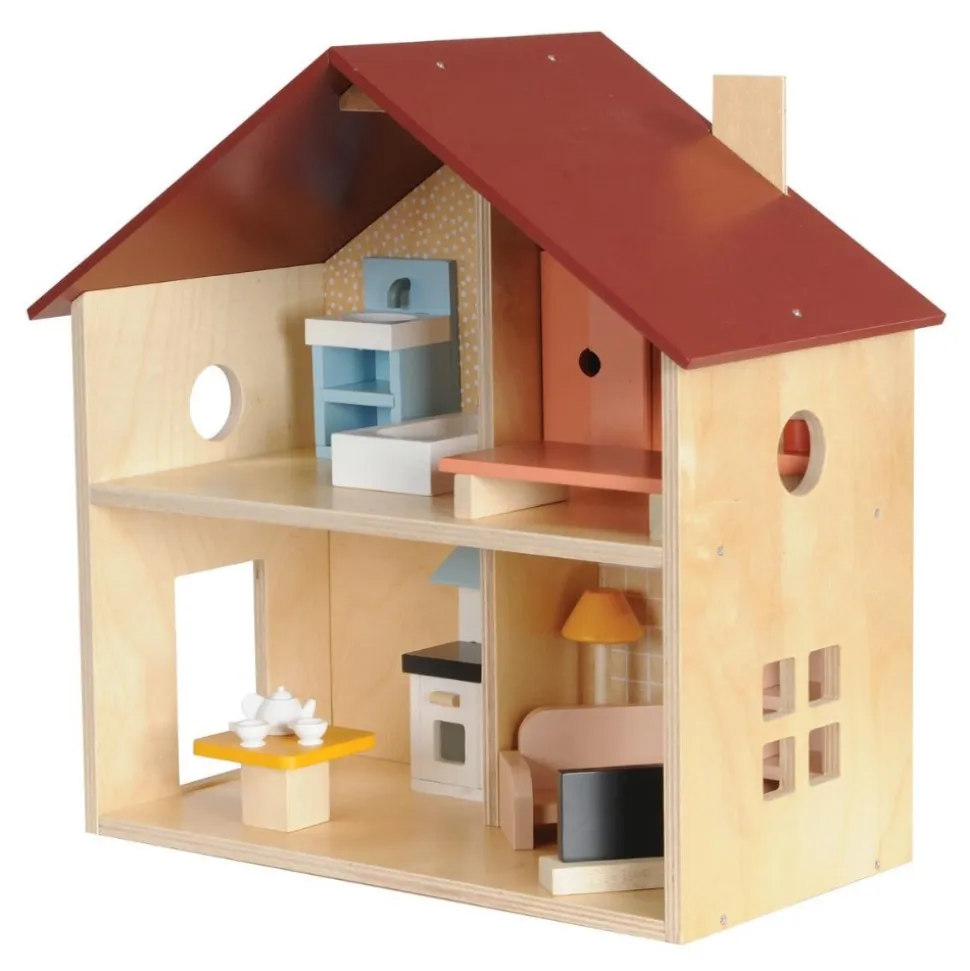 Furnished Wooden Classic Dollhouse