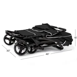 Gaggle® Odyssey 4-Seat Quad Stroller Black