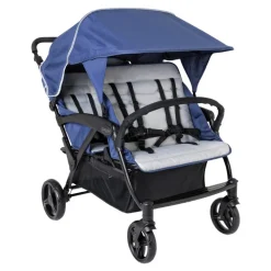 Gaggle® Odyssey 4-Seat Quad Stroller Blue/Gray