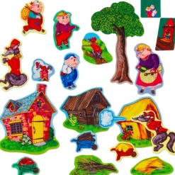 Goldilocks and the Three Bears and The Three Little Pigs Fairy Tales Felt Set