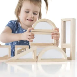 Hardwood Mirror Block Set 10 Pieces