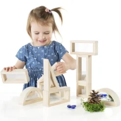 Hardwood Mirror Block Set 10 Pieces