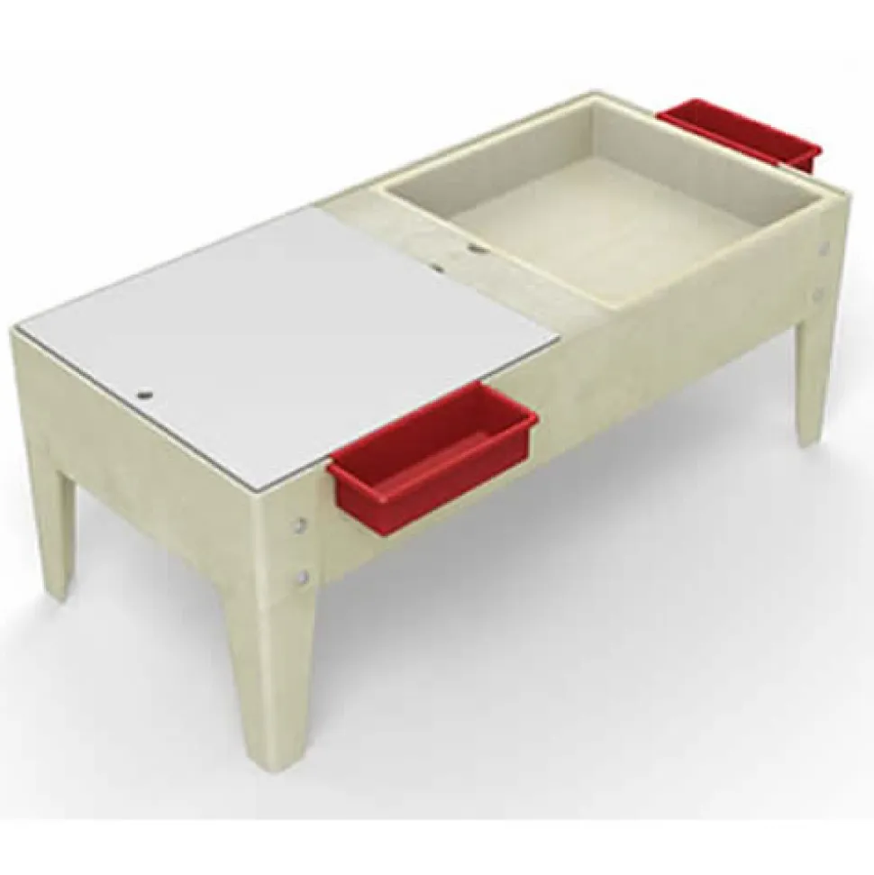 18"H Double Mite Sand and Water Table with 2 Mega Trays