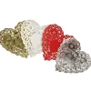 100 Heart Doilies 4" 18 Gold & Silver, 32 Red & White