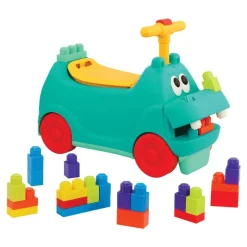 Hippo Ride-On with Lights, Sounds, & Blocks