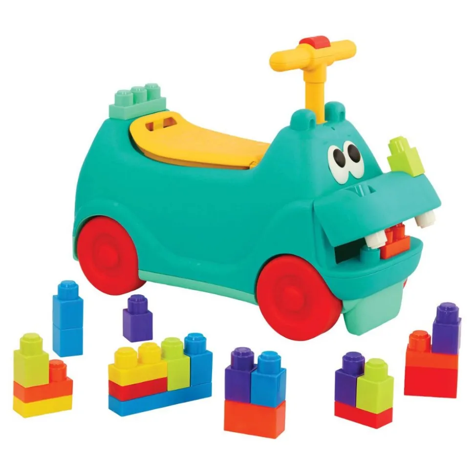 Hippo Ride-On with Lights, Sounds, & Blocks