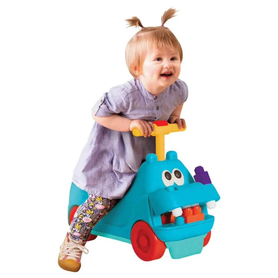 Hippo Ride-On with Lights, Sounds, & Blocks