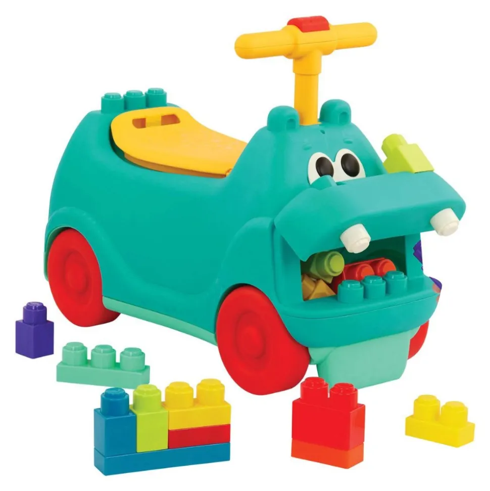 Hippo Ride-On with Lights, Sounds, & Blocks