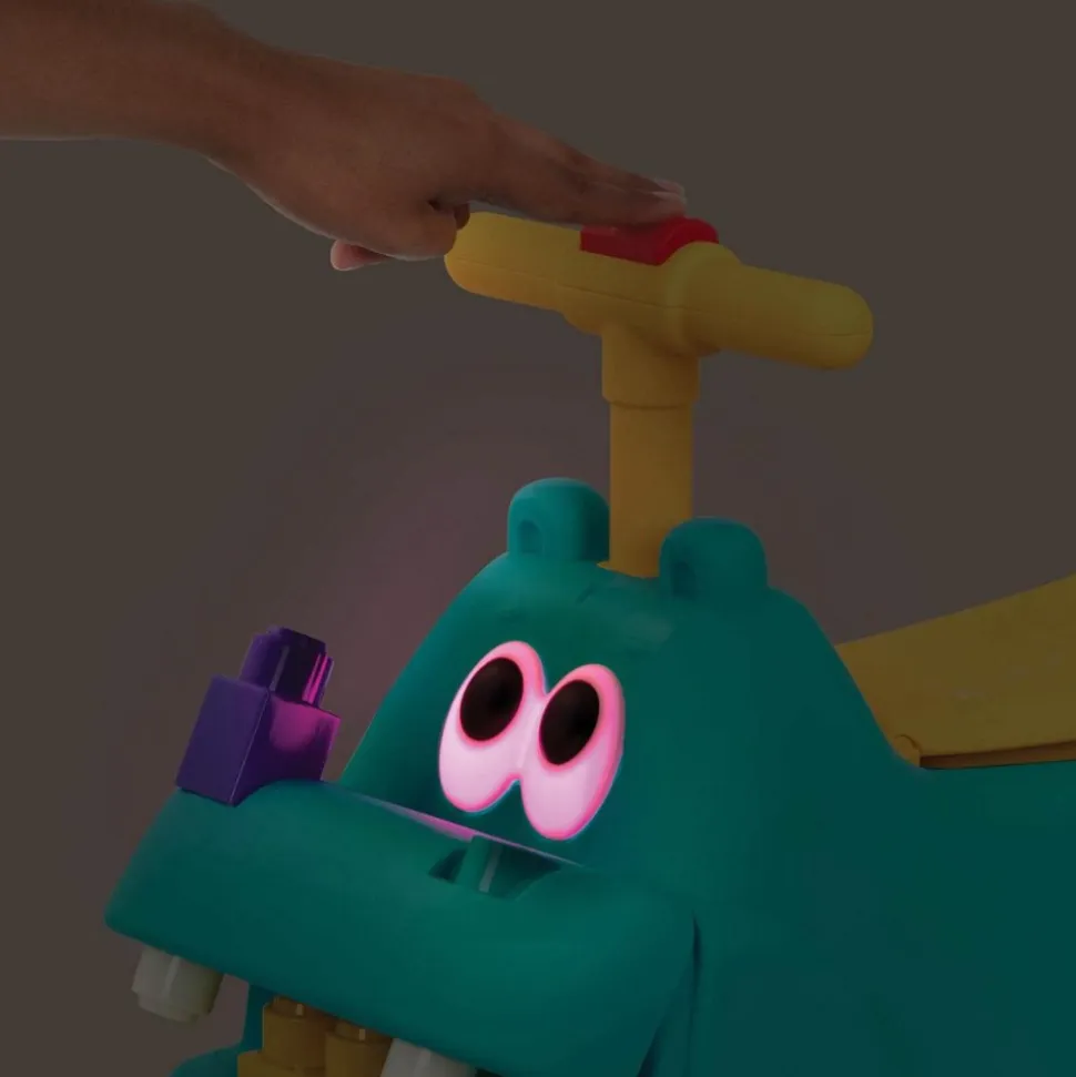 Hippo Ride-On with Lights, Sounds, & Blocks