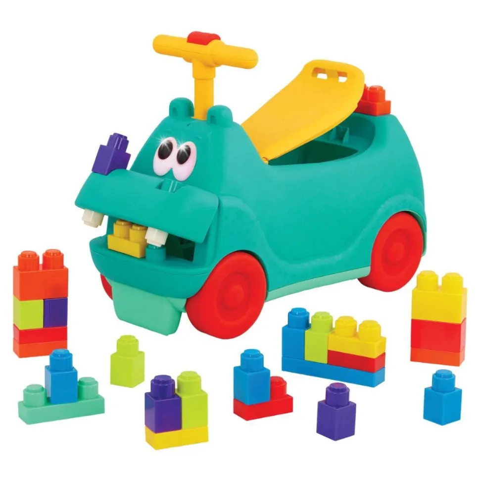 Hippo Ride-On with Lights, Sounds, & Blocks
