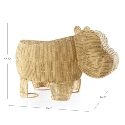 Hippo Washable Wicker Floor Basket