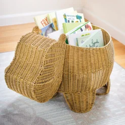 Hippo Washable Wicker Floor Basket