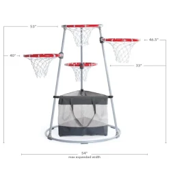 4-Hoop Basketball Play Set with Storage Bag