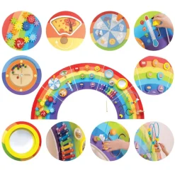 Interactive Rainbow Activity Wall Panels