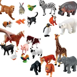 Jumbo Animals from the Jungle, Zoo and Farm 24 Pieces
