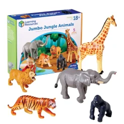 Jumbo Animals from the Jungle, Zoo and Farm 24 Pieces
