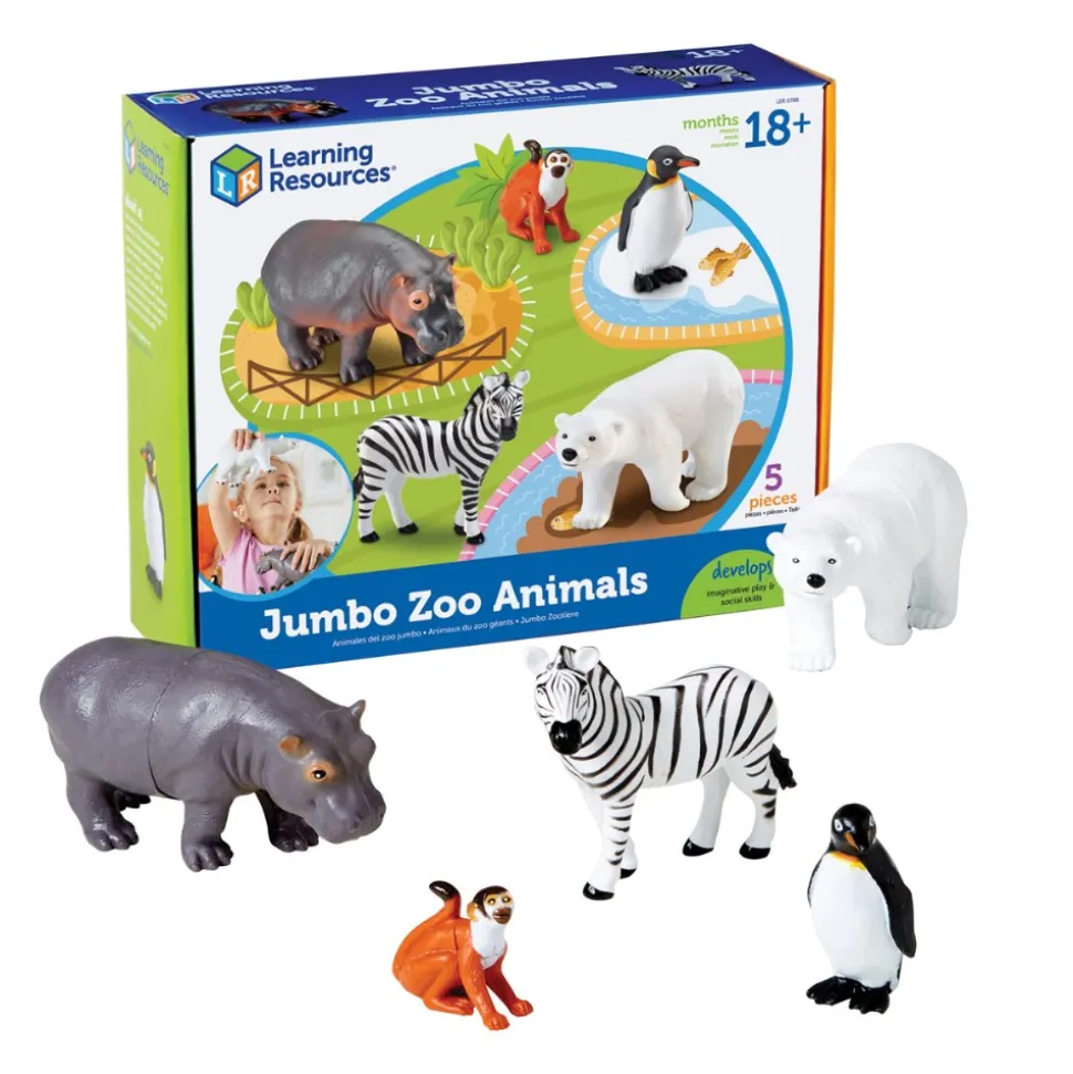 Jumbo Animals from the Jungle, Zoo and Farm 24 Pieces