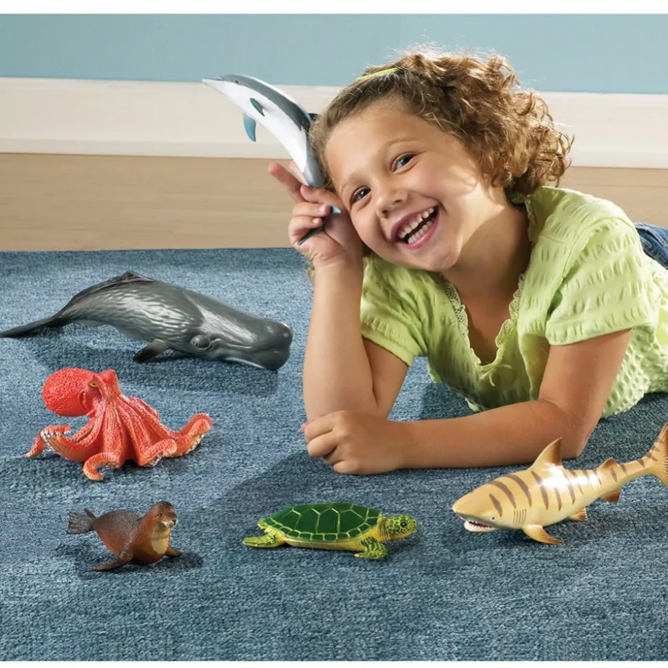 Jumbo Animals Including Pets, Jungle Animals, Farm Animals and Ocean Animals 24 Pieces