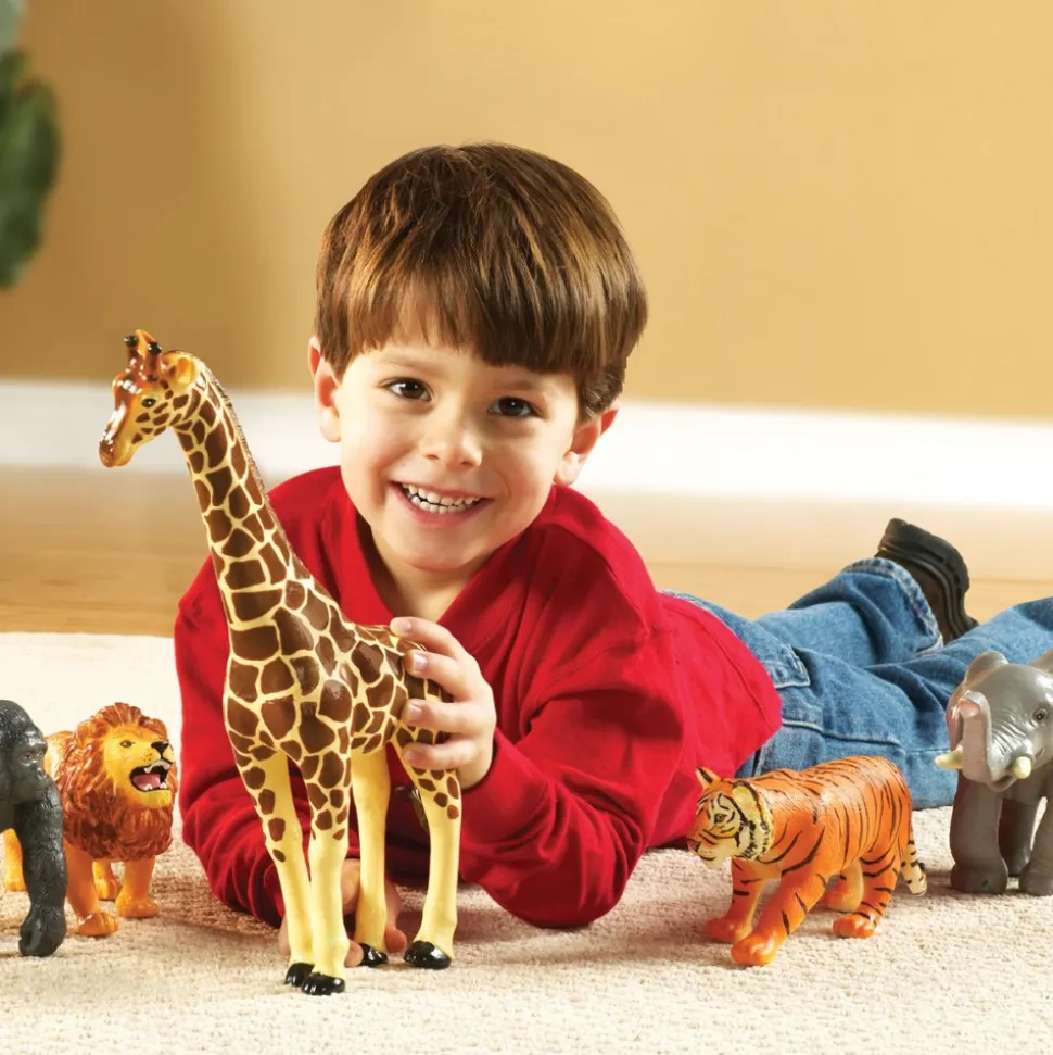 Jumbo Animals Set of 18 Farm, Jungle, & Pets