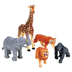 Jumbo Animals Set of 18 Farm, Jungle, & Pets