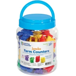 Jumbo Farm Animal Counters 30 Pieces