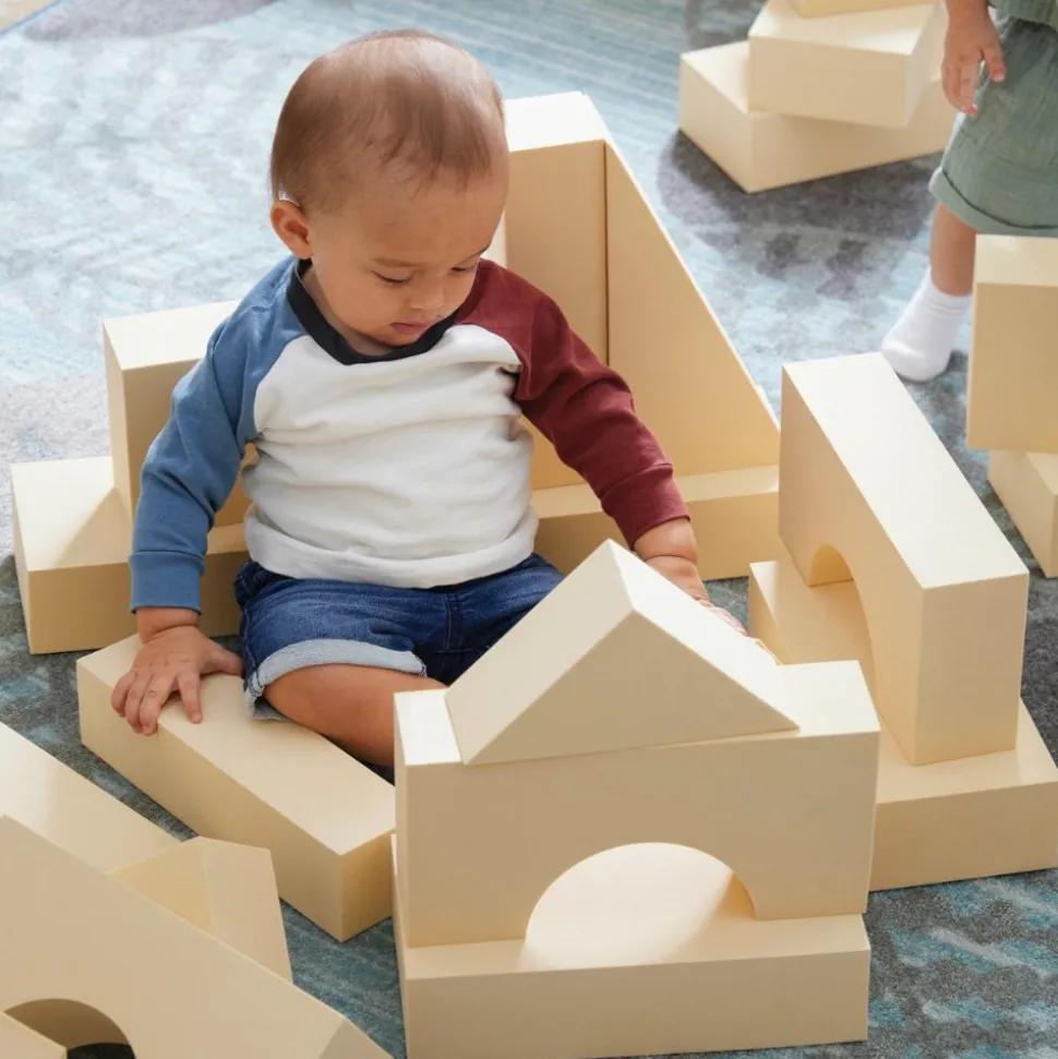 Jumbo Foam Blocks Natural 36 Pieces