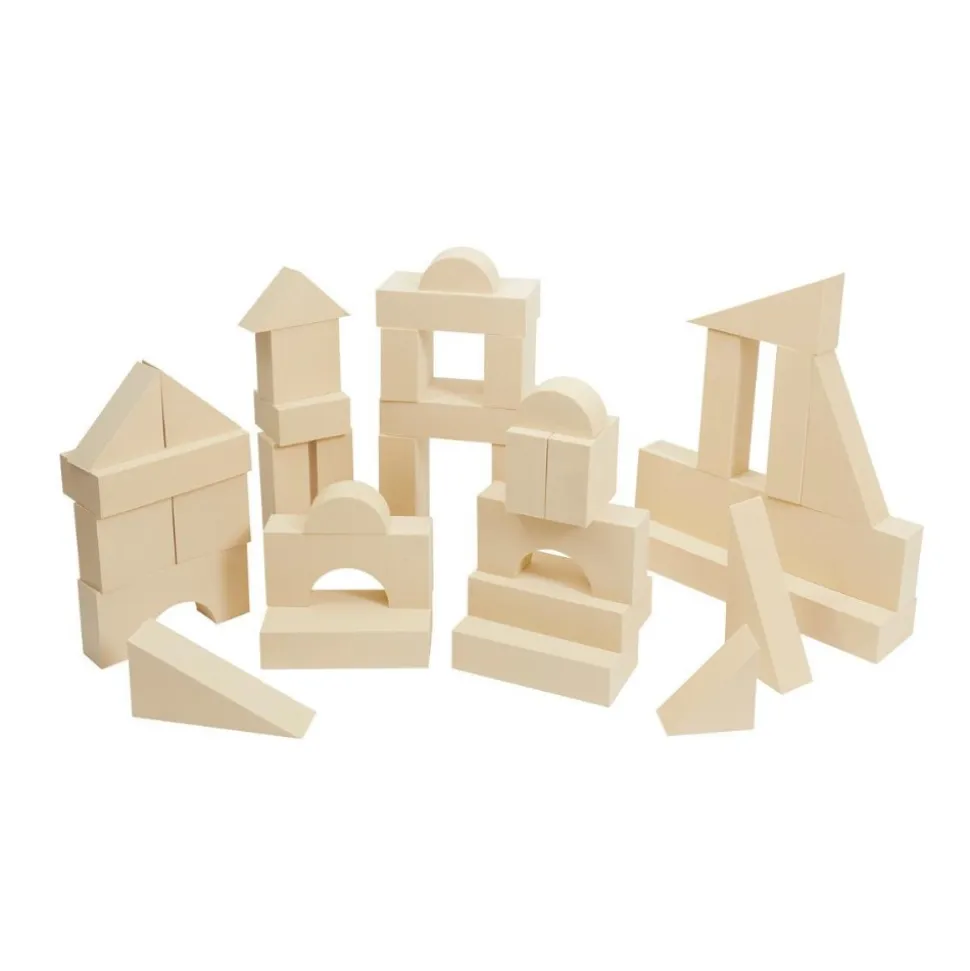 Jumbo Foam Blocks Natural 36 Pieces