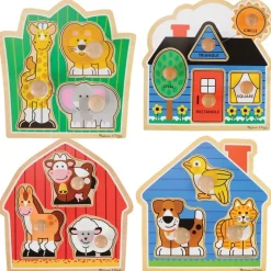 Jumbo Knob Puzzle Set Set of 4