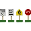 Jumbo Roadway Activity Rug & Wooden Traffic Signs