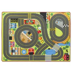 Jumbo Roadway Activity Rug & Wooden Traffic Signs