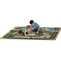 Jumbo Roadway Activity Rug & Wooden Traffic Signs
