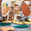Jumbo Sensory Leaves Set of 8