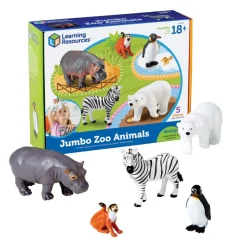 Jumbo Zoo Animals Set of 5