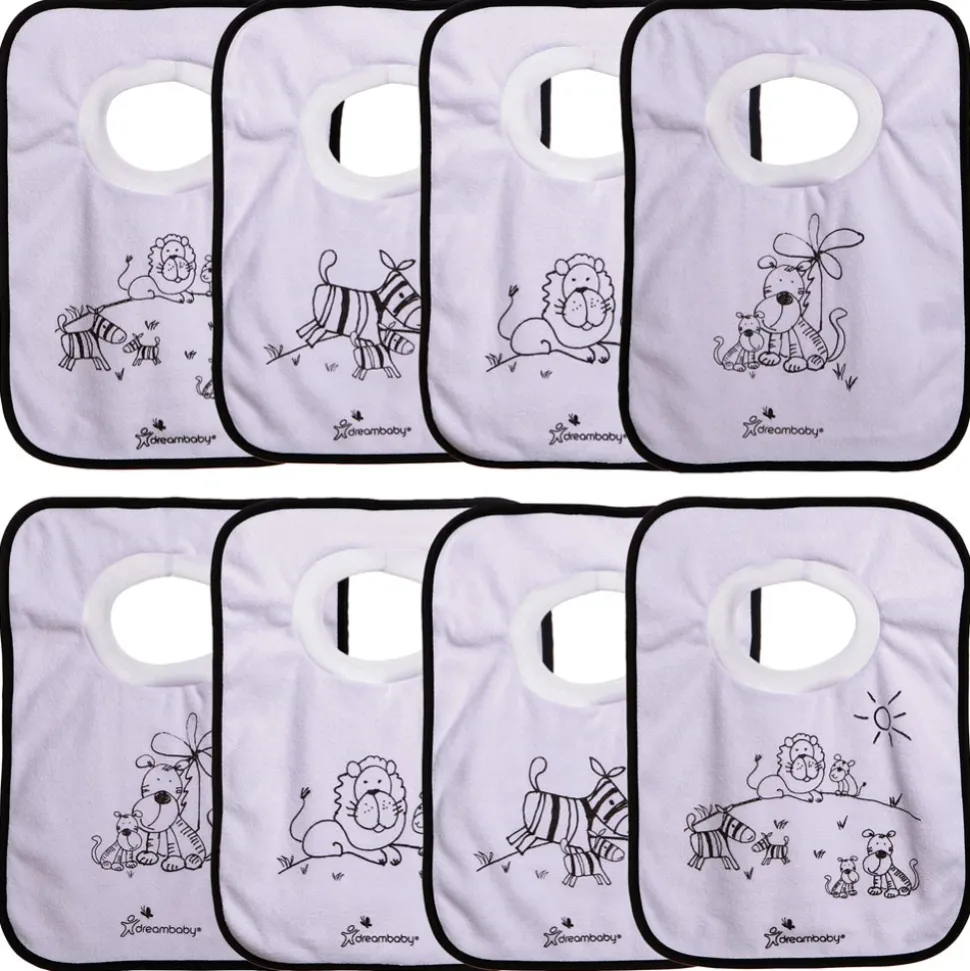 Jungle Pullover Bibs Set of 8