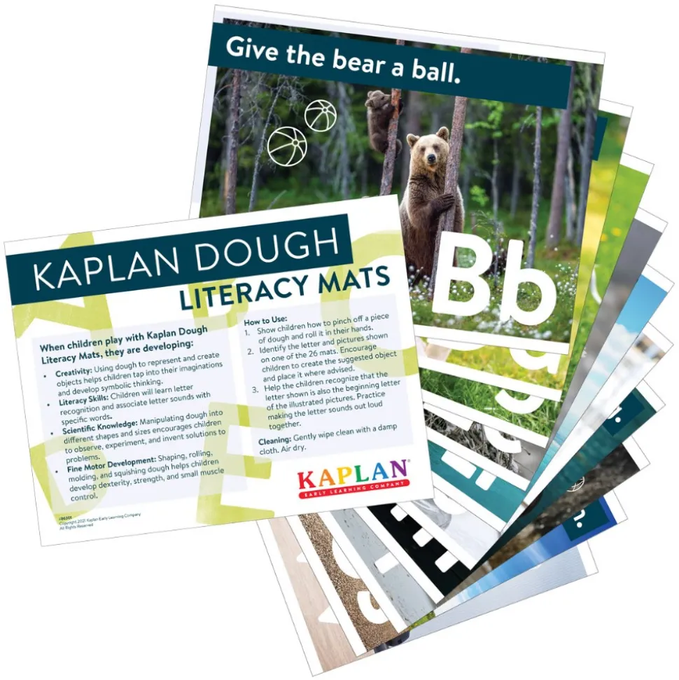 Kaplan Dough Literacy Mats Set of 26