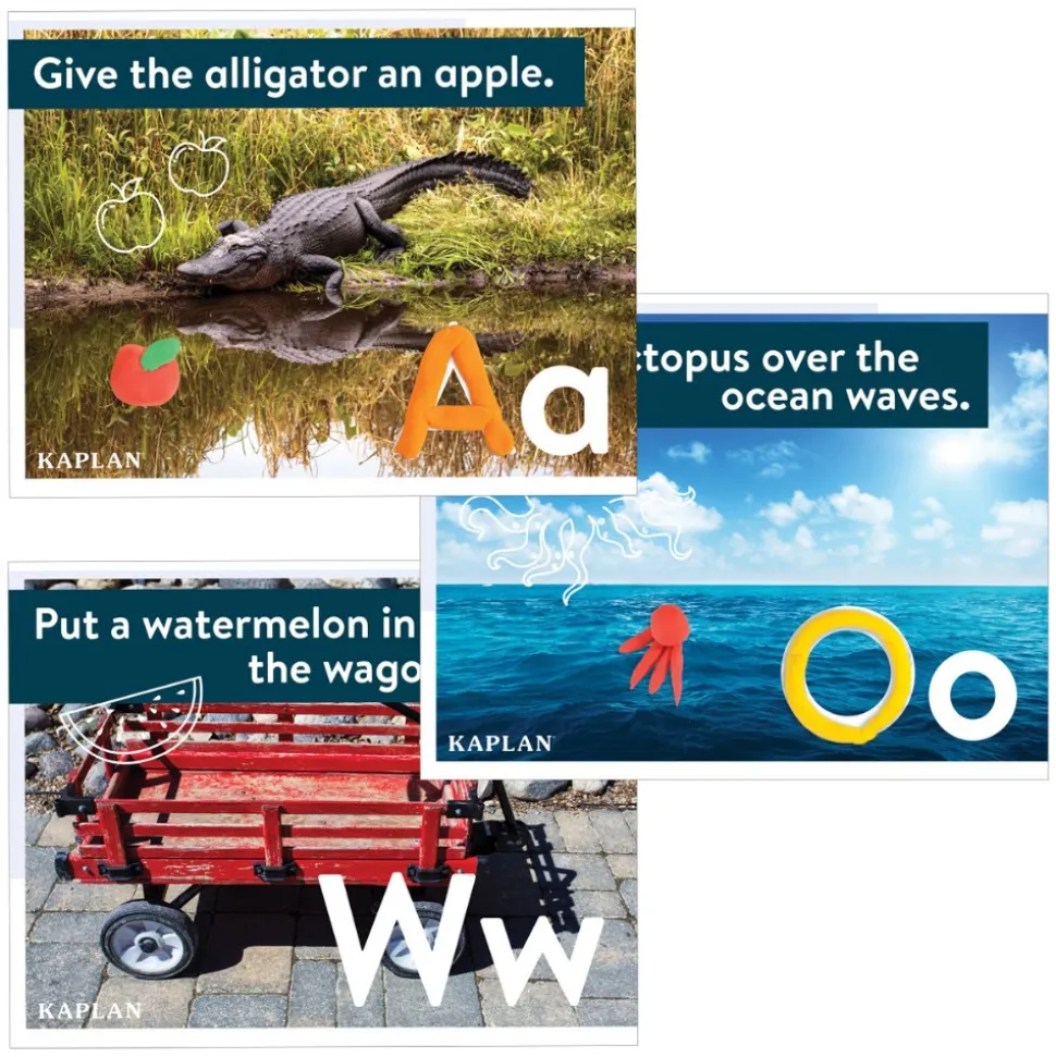 Kaplan Dough Literacy Mats Set of 26