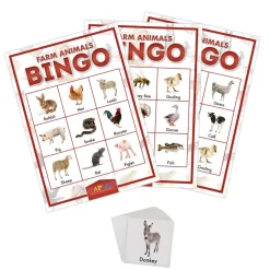 Kaplan Farm Animals Bingo Game