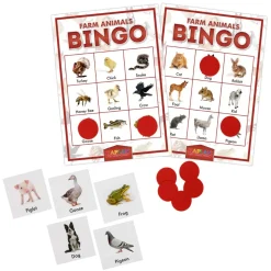 Kaplan Farm Animals Bingo Game