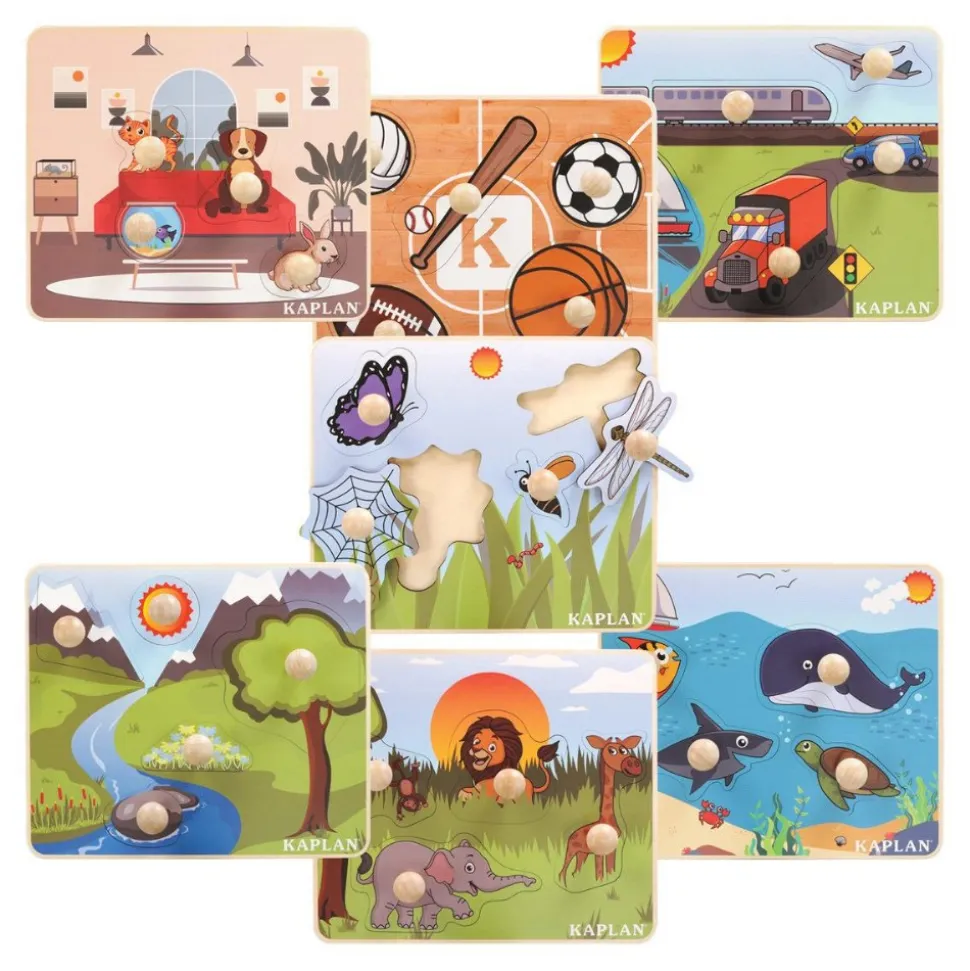 Kaplan Jumbo Knob Puzzles Set of 7
